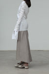 marc le bihan linen skirt 2510 taupe